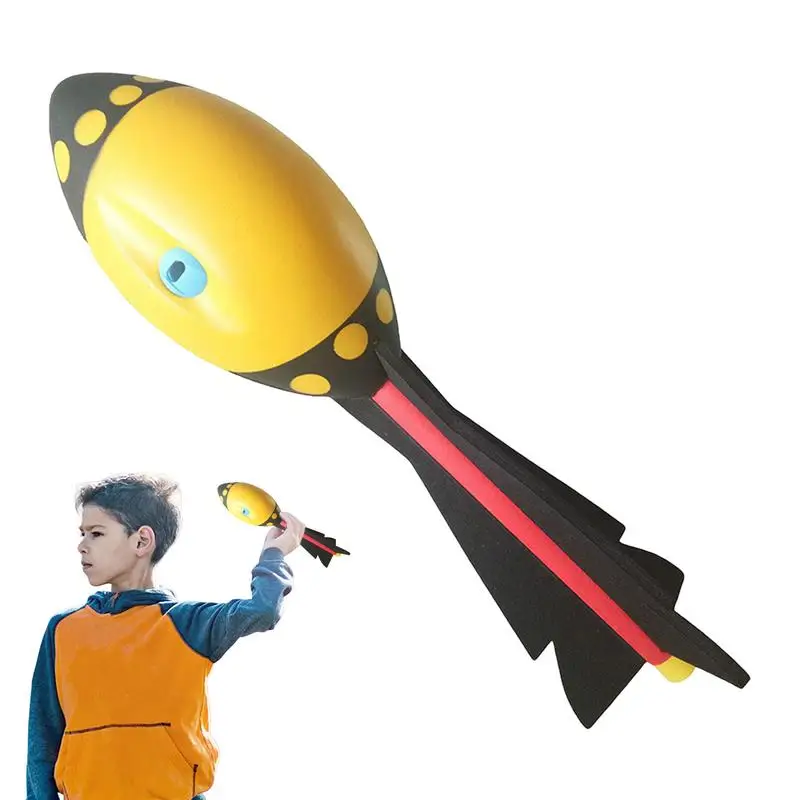 Klassische Langstrecken Schaum Ball Hand werfen Rakete Pfeife Ball Flug Optimierung Schwanz Handgriff Indoor Outdoor Spaß Geschenk