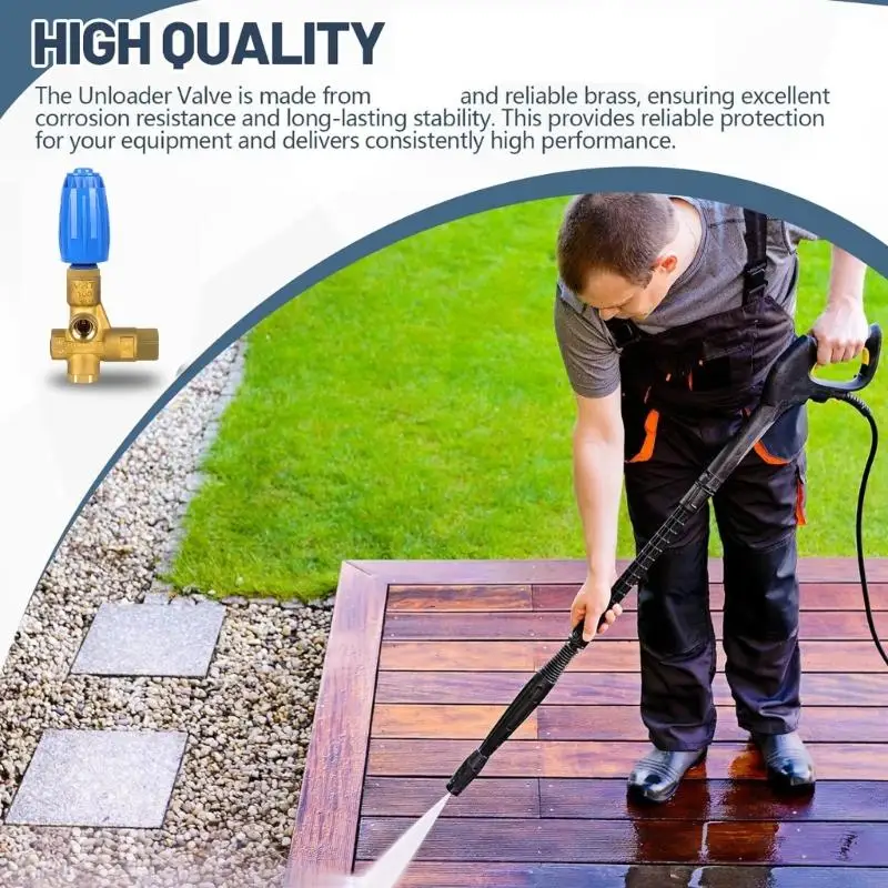 Brass Water Regulation Unit with 100L Capacity Garden Hose Pressure Regulator Perfect for AR Pumps 4800PSI