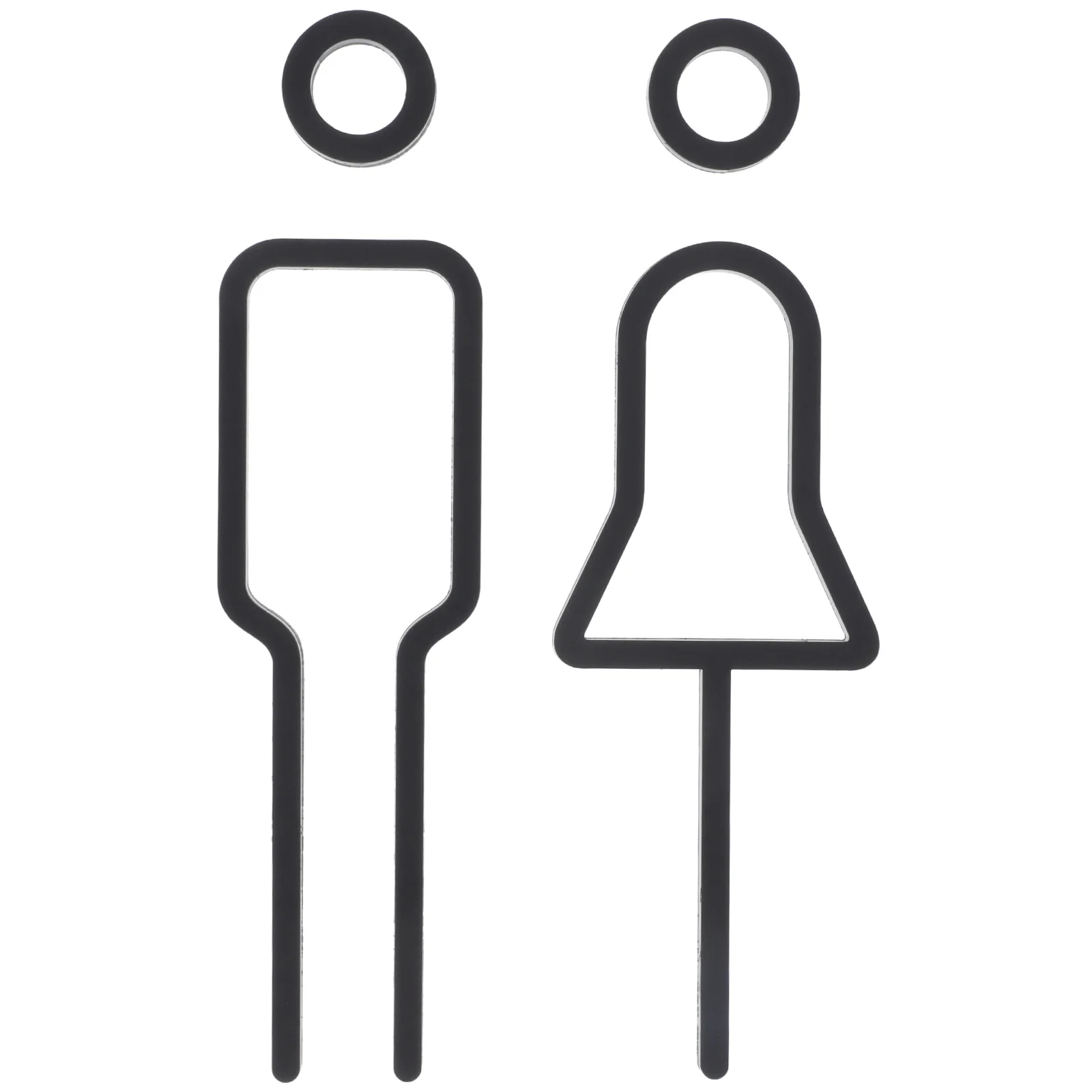 1 Juego de letreros de baño 3D con acabado, resistente al agua, duradero, decoración de marco de puerta de baño para el hogar, negocios, hombres, mujeres, letreros de baño