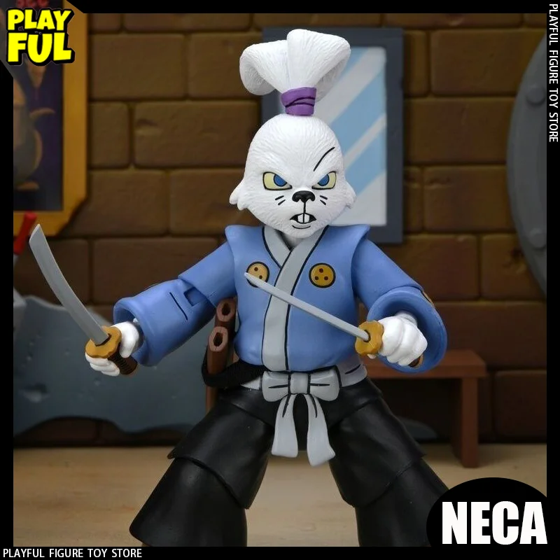 In Stock Original Neca Ninja Turtles The Tale Of Usagi Yojimbo Anime Figure Neca54257 Monochrome Version Yojimbo Toys Kids Gift