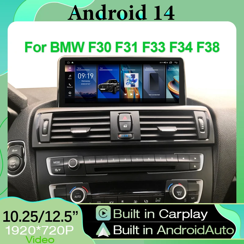 

Carplay For BMW 3 / 4 Series F30 F31 F32 F33 Android 14 Car Radio Android Auto Car Video Player Car Multimedia Player Navigation