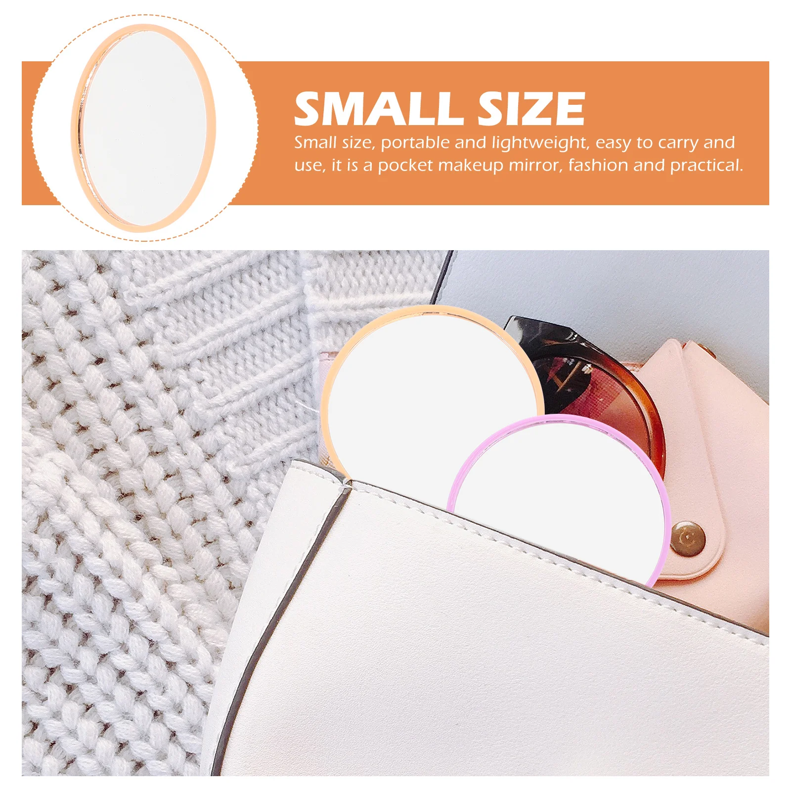 24-delige make-upspiegel voor dames, kleine handspiegel voor het controleren van lippenstift en make-up, superieure helderheid en duurzaamheid