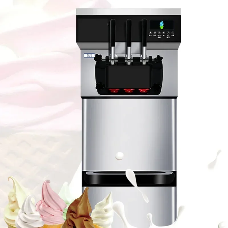 Casa 220v 38 ~ 48l/h máquina de sorvete comercial automática máquina de sorvete macio pequeno vertical sundae cone sorvete machi