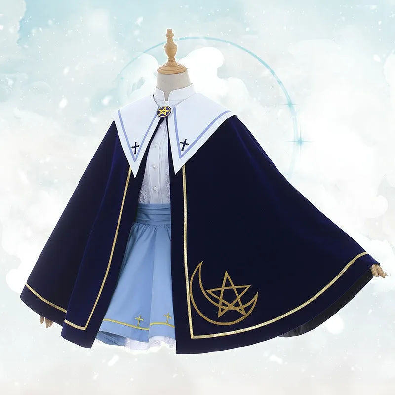 Tomoyo Daidouji Sakura Cardcaptor Sakura Cosplay Tomoyo sakura cosplay costume Magic Star cosplay summer dress with wigs suit