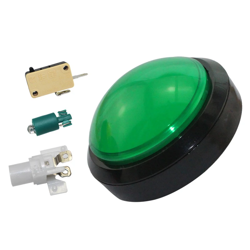 1pcs Big Dome Pushbutton 100mm Illuminated Arcade Push Buttons Led 12v Power Button Switch Push Button with Microswitch