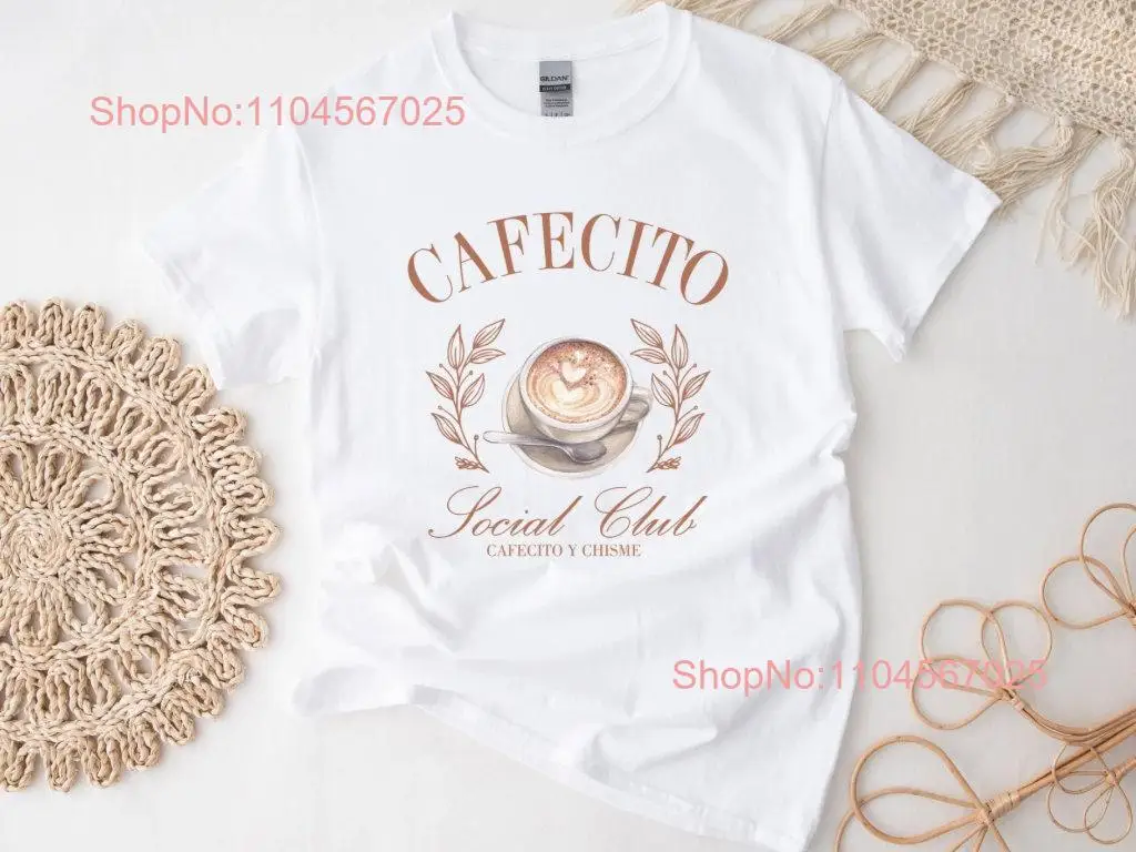 Cafecito Social Club camiseta Y Chisme café y chismes amante del café expreso cubano Día de la madre mangas largas o cortas