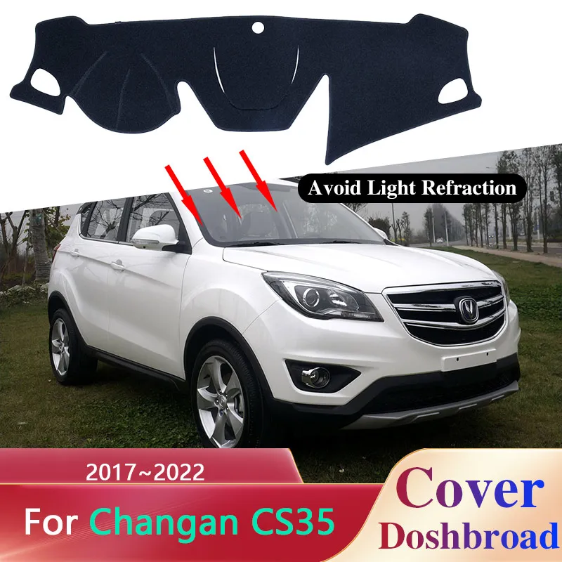 

Car Dashboard Cover Board Mat Carpet for Changan New CS35 2017~2022 2018 Sticker Anti-Slip Sunshade Pad Rug Cushion Accessories