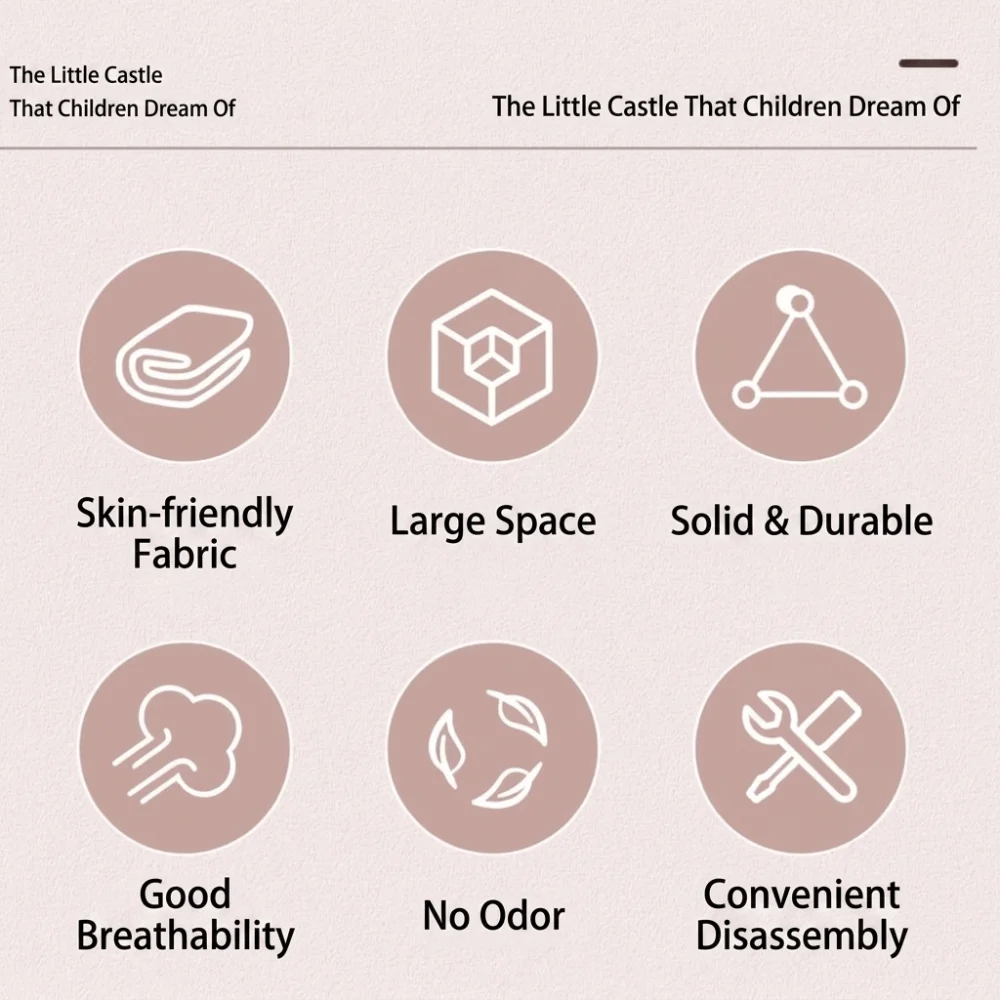 Solid Play Tent detachable Easy Assembly Castle Play House Portable breathable Baby Indoor Play Tent Baby Room Decor