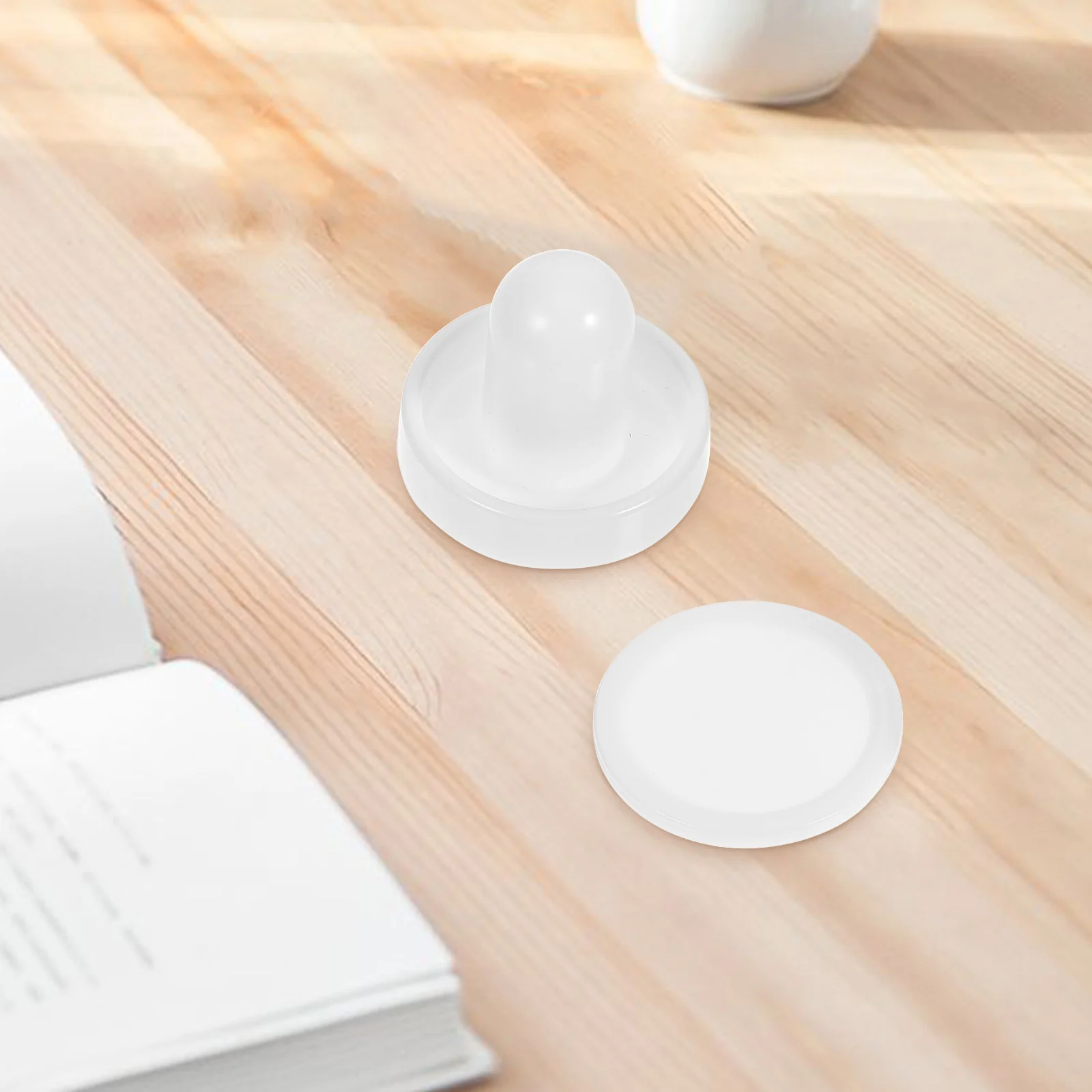 

1 комплект, 60 мм, белые толкатели, 51 мм, шарики, воздушные настольные игровые аксессуары, пластиковые детали, бытовой толкатель для хоккея с шайбой, многофункциональный командный спорт