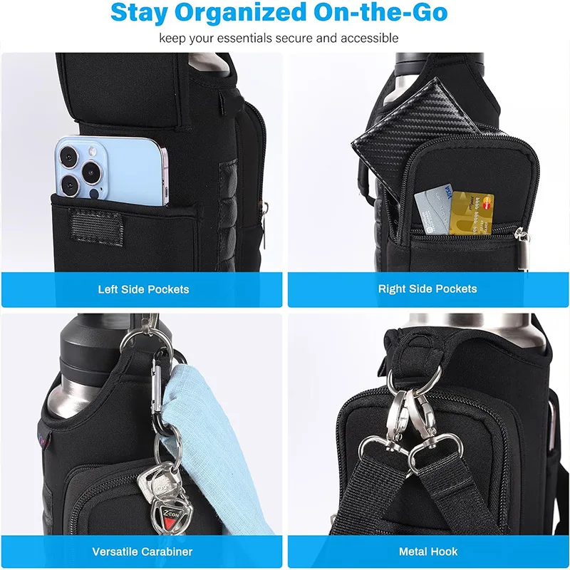 Magnetic Water Bottle Bag Strong Magnet Sports Water Cup Holder for Gym,Outdoor Activities, Ideal for Hiking, Running & Fitness