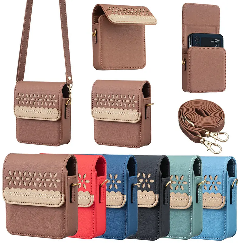 For Motorola Razr 60 Ultra Case Crossbody Universal Leather Card Pouch Bag Funda Moto Razr 50 40 Ultra Case Razr Plus 2025 Cover