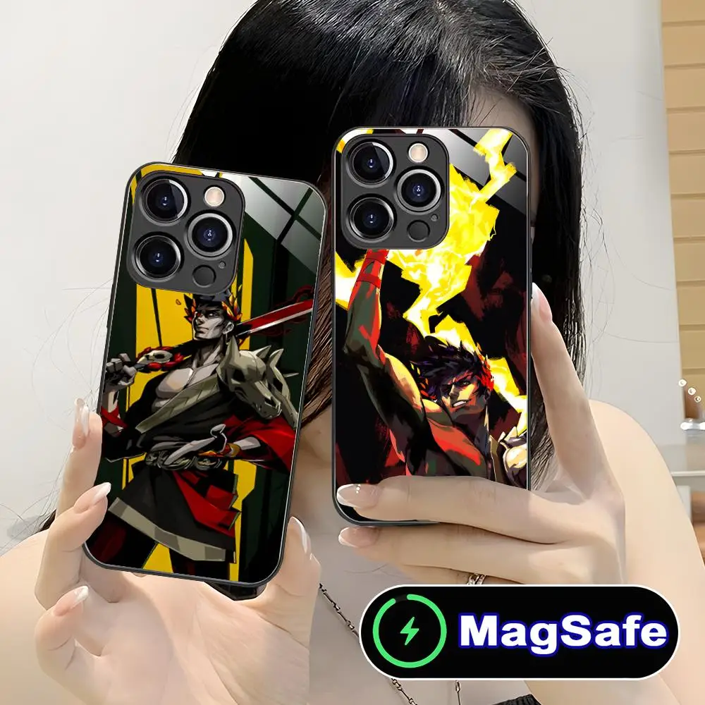 

Fashion Game Hades Mobile Phone Case for iPhone 17 16 15 14 13 12 11 Air Pro Max Plus Mini MagSafe Glass Colorful Cover Cover