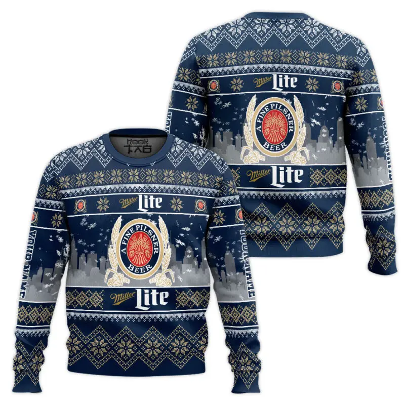

Christmas Ugly Sweater Men S Round Neck Personalized Fashion Retro Minimalist Christmas Party Easy Gathering Beer Enthusiasts