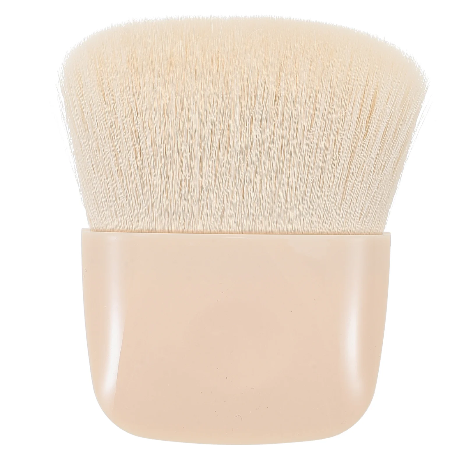 Mini brocha de maquillaje de viaje, cerdas suaves superiores planas, compacta, portátil, colorete, brocha para polvos faciales sueltos, brochas de tamaño de viaje, maquillaje