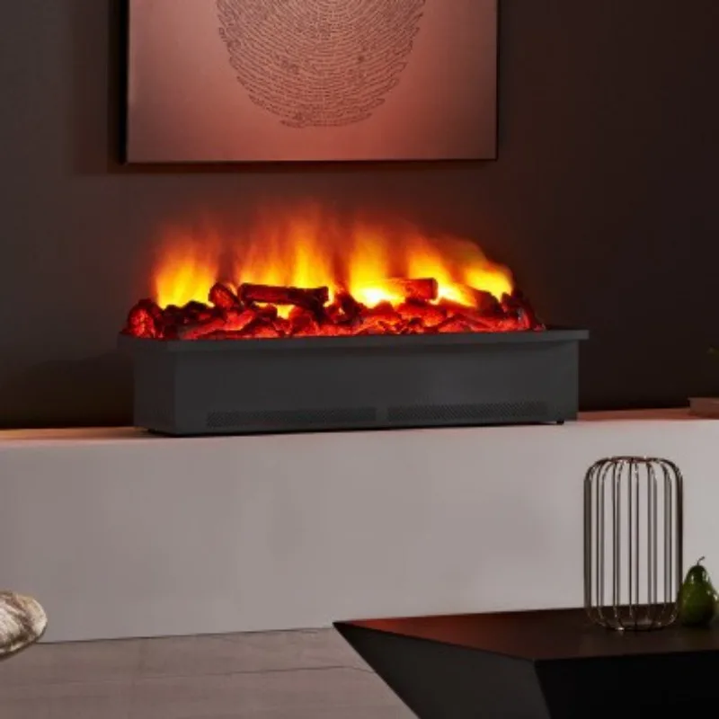 Electronic simulation fireplace factory household decoration charcoal bar B & B embedded heating wall-mounted
