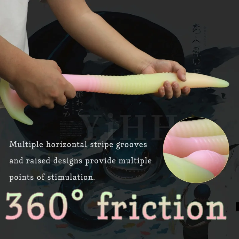 Colourful Glowing Long Dildo Anal Plug Butt Plug Luminous Animal Dildo Penis Flexible Anal Sex Toys For Women Men Sex Products