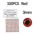 100pcs Red 3mm