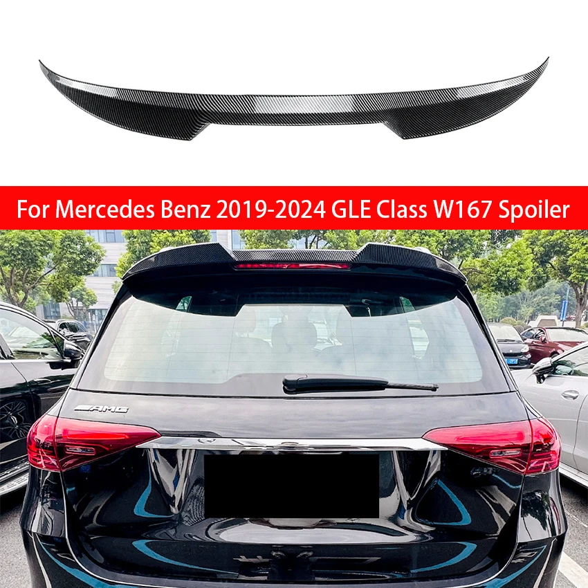 

For Mercedes Benz 2019-2024 GLE Class W167 Rear Wing Roof Trunk Spoiler Lip Tail Tailgate Splitter Lip BodyKit Tuning Accessorie