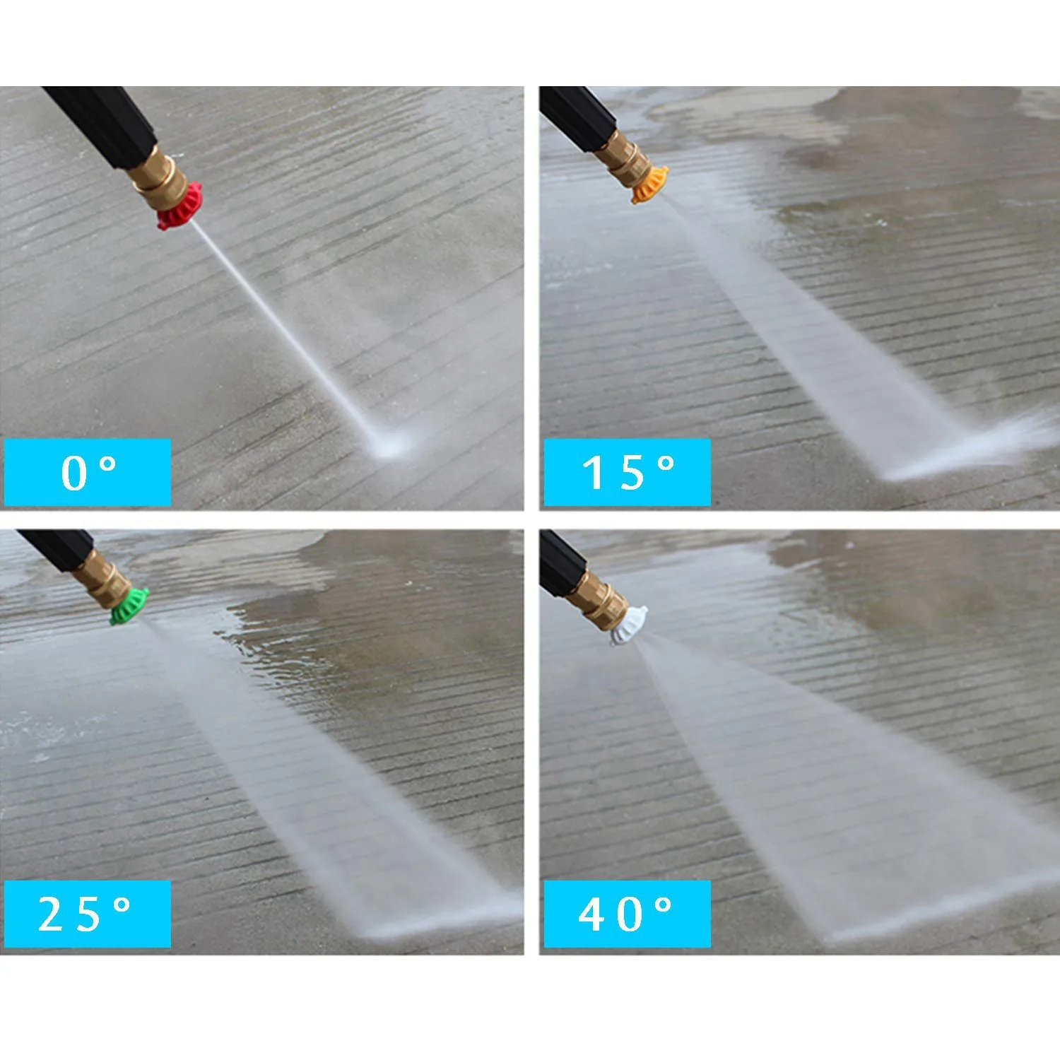 

5 шт. распылительные форсунки для мойки высокого давления, 1/4 набора распылительных наконечников для быстрого подключения (4,0 галлонов в минуту), несколько градусов и 1 шт., очистка высокого давления F