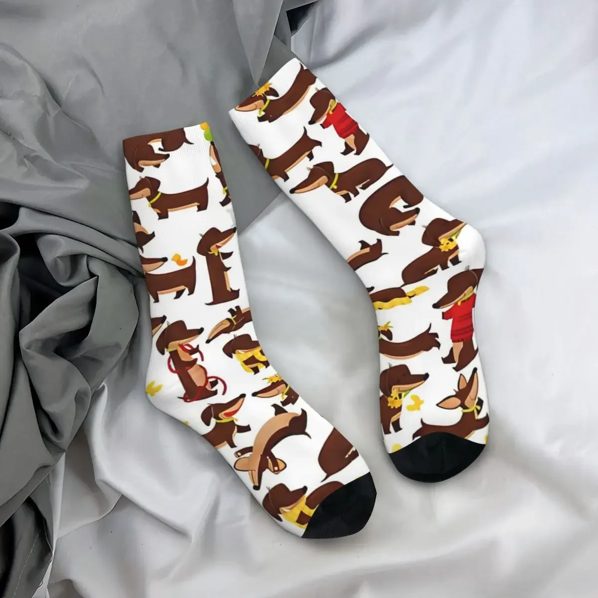 Dachshunds Socks Winter Galore Stockings Funny Unisex Men Soft Socks Graphic Outdoor Sports Anti-Slip Socks