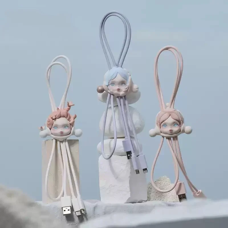 

SKULLPANDA The Paradox Series Two In One Data Cable Genuine Blind Box Toy Kawaii Anime Action Figure Caixa Caja Surprise Mystery