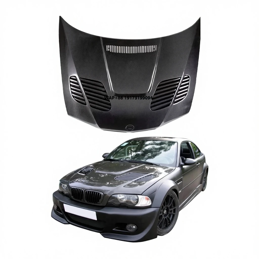 

High Quality Factory Custom Carbon Fiber Hood for 3 Series M3 E46 1998-2005 2 Door 4 Door Conversion Air Intake Grille Hood