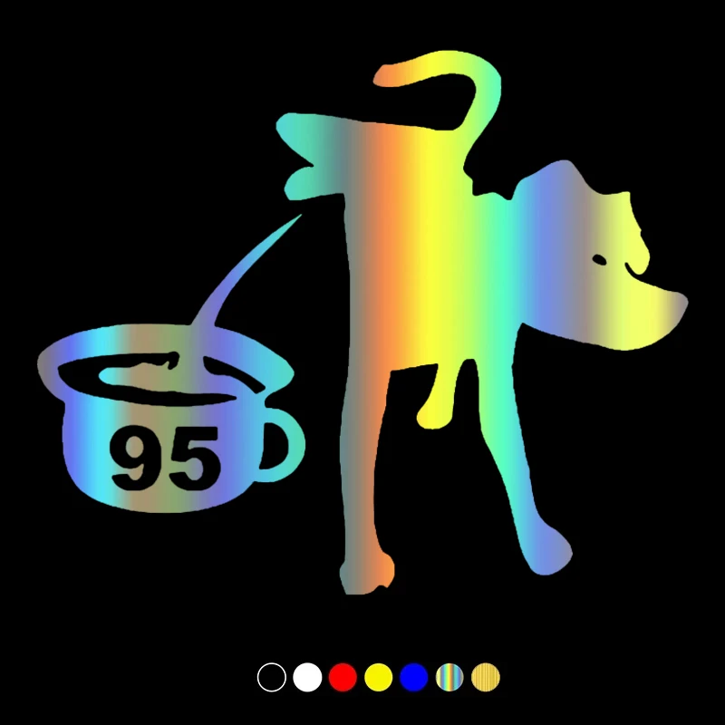 31805# 11.5x14 CM Vinyl Decal For Dog 95-бензин 95# Car Sticker Waterproof Auto Decors on Fuel Tank Cover Cap