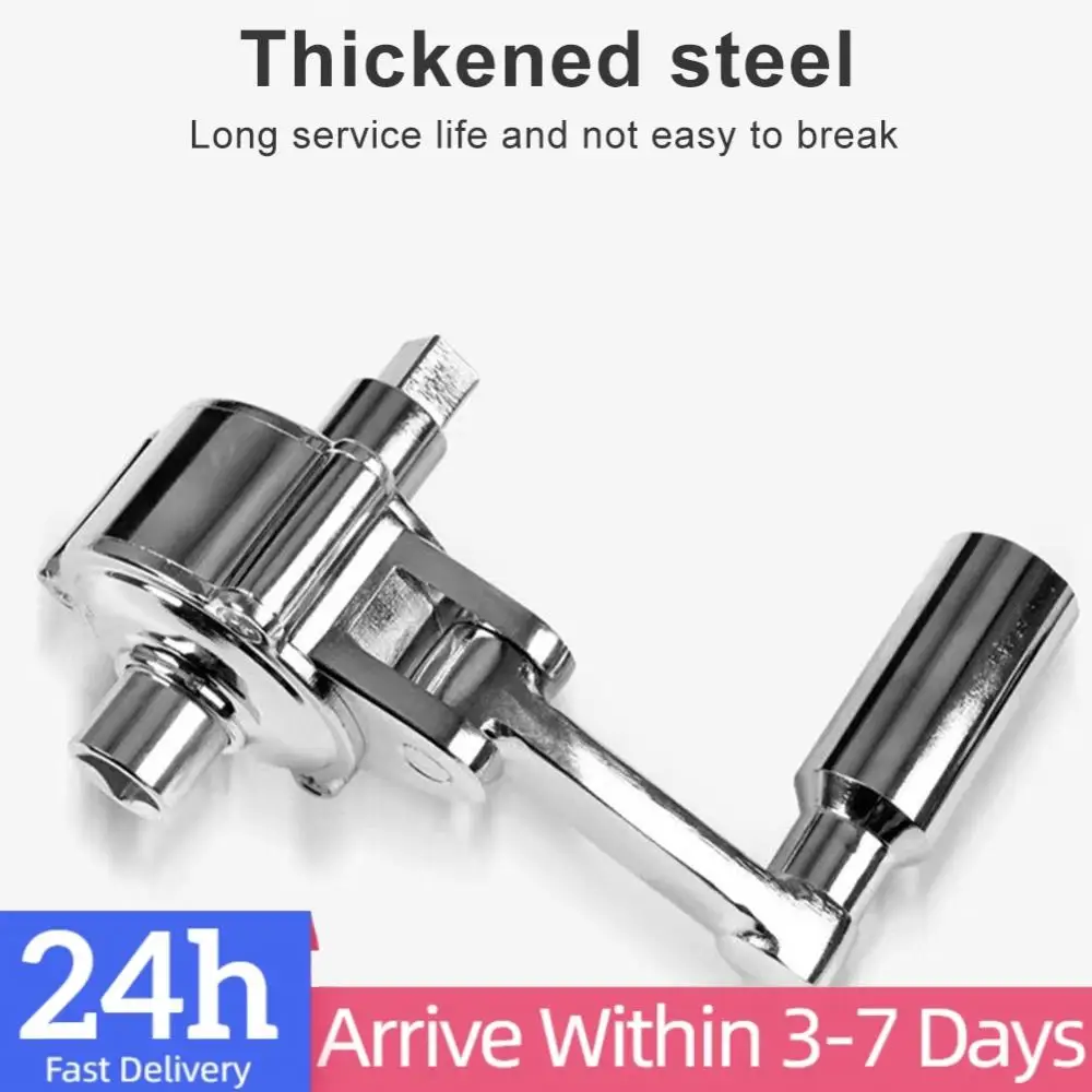 

Многоразовый ключ-мультипликатор крутящего момента из хромованадиевой стали с торцевыми головками 17 мм/19 мм/21 мм для снятия колес, экономящий усилия