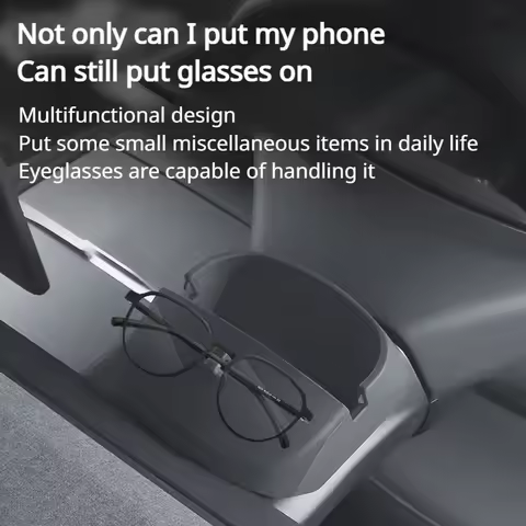 New For Tesla Model 3 Highland 2024 Car Steering Wheel Mobile Phone Holder Glasses Storage Box Car Interior Accessories