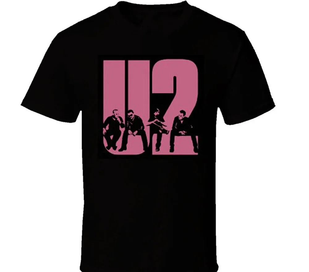 U2 Band Logo Black T Shirt  S To 5Xl Ff15