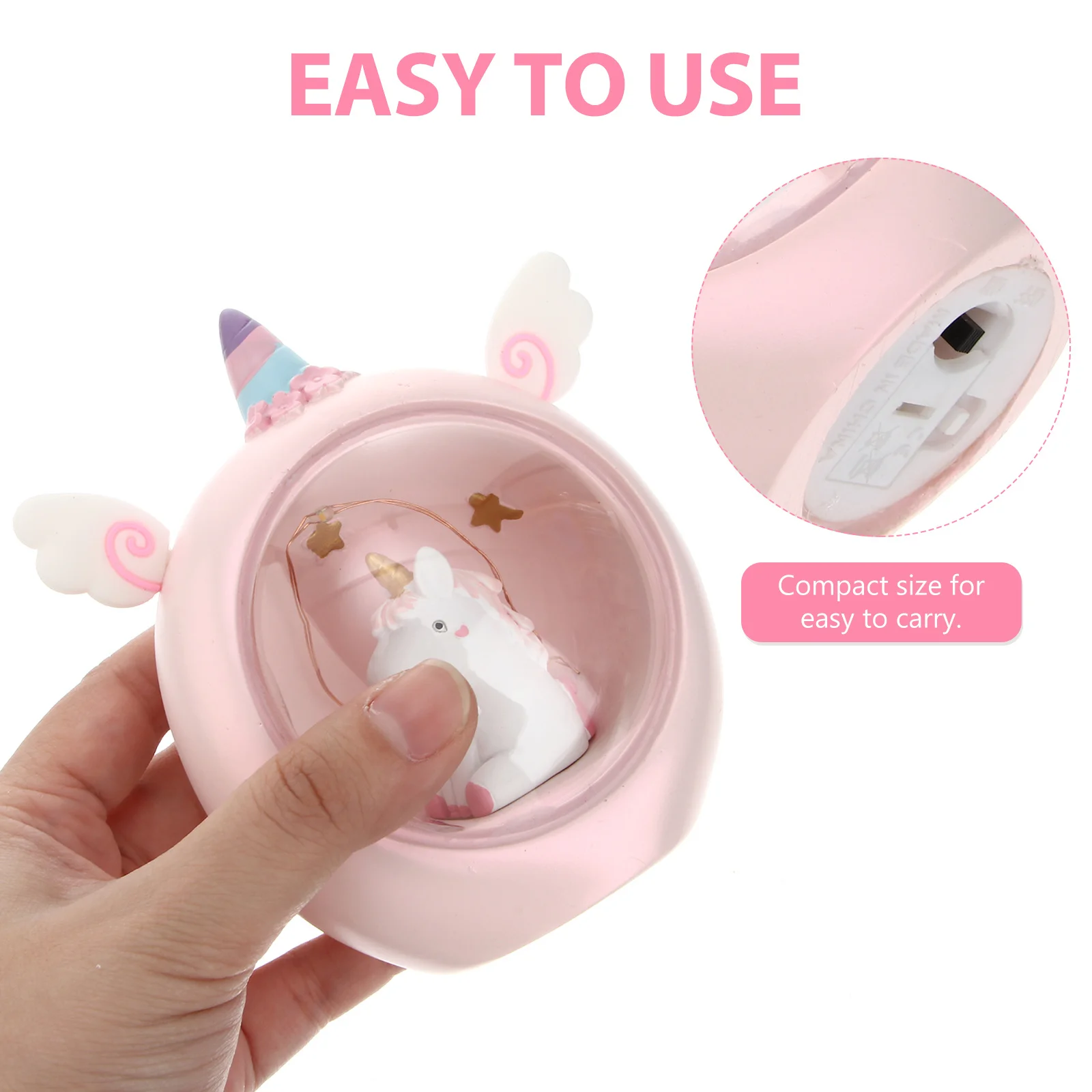 Lampu Malam Unicorn Lampu Meja Mini Lucu Lampu Meja Kreatif Resin Merah Muda Dekorasi Indah untuk Hadiah Kamar Anak-anak