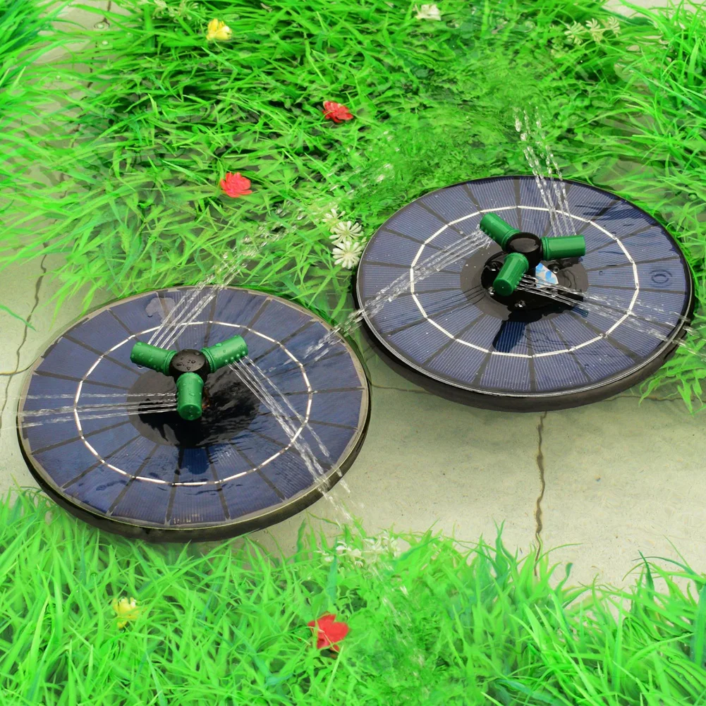 

Solar Fountain Pump4W Solar Powered Bird Bath Fountains With Colorful LED Lights 7 Nozzles For Outdoor Pool Fish Tank Pond