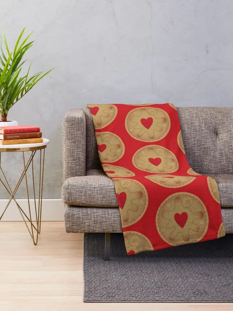 Jammie Dodger Throw Blanket For Decorative Sofa Plush Soft Blankets