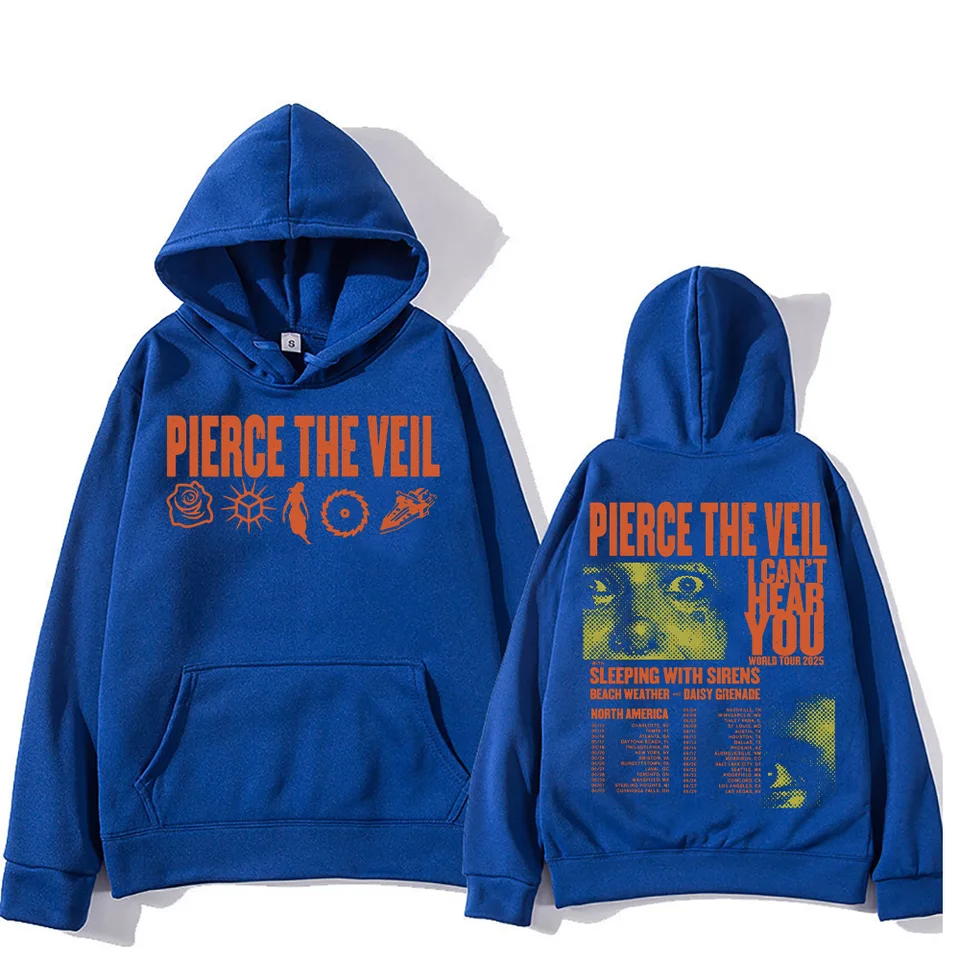 Pierce The Veil Hoodies I Can't Hear You World Tour 2025