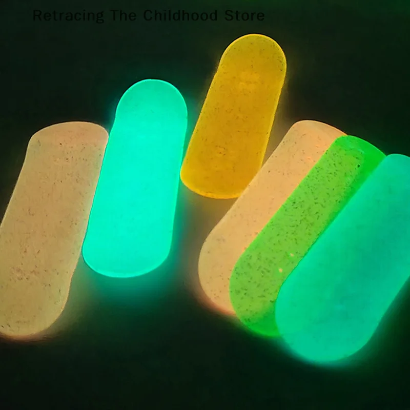 Mini Glow In Dark Finger Skateboard Luminous Fingerboard Deck ของเล่นเด็กความเครียดบรรเทาของเล่นสําหรับผู้ใหญ่เด็กของขวัญ