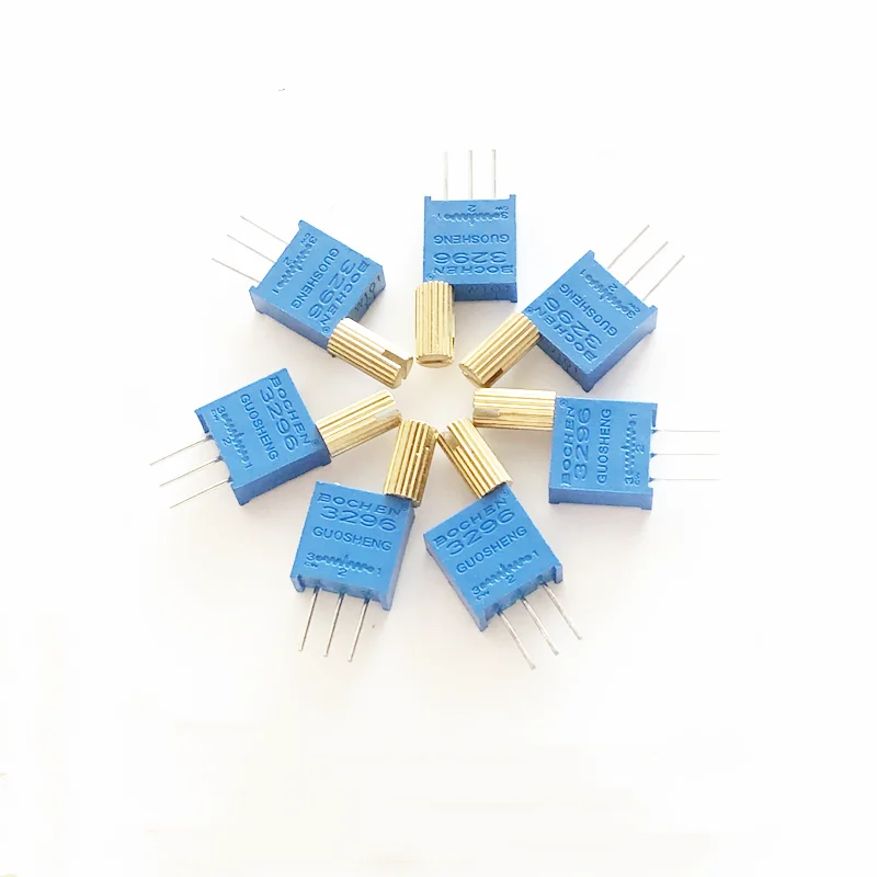 

Metal long handle 3296W precision multi turn potentiometer 1K/2K/5K/10K direct insertion manual adjustable miniature