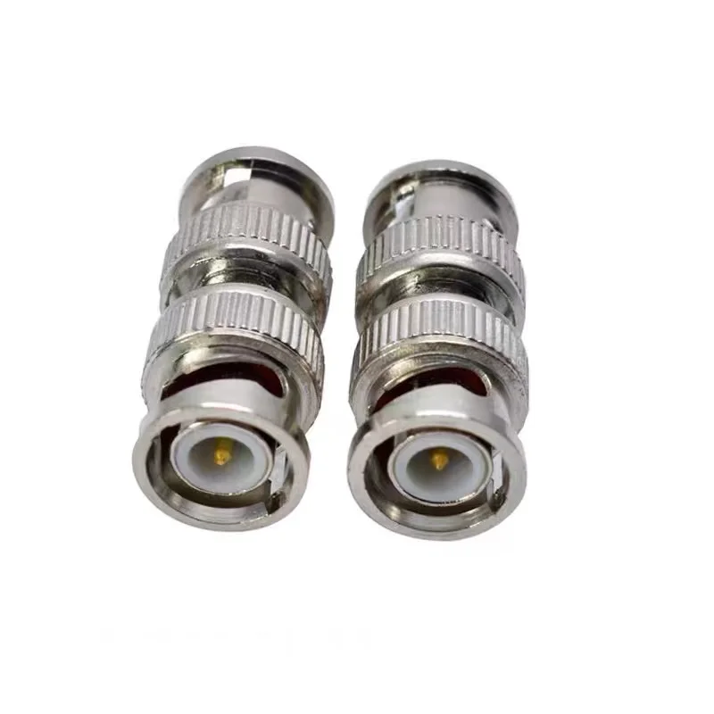 Q9 BNC Connector BNC Male To BNC Male Plug Straight Connector Adapter RF for Video CCTV Security Brass Nickel Plated Copper