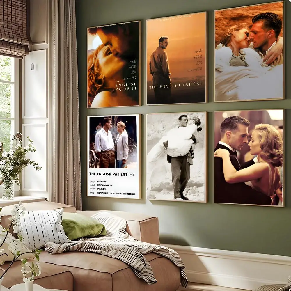 Movies The English Patient Poster Waterproof Sticky Wall Art Print For Bedroom Living Room Hallway Bar Home Decor