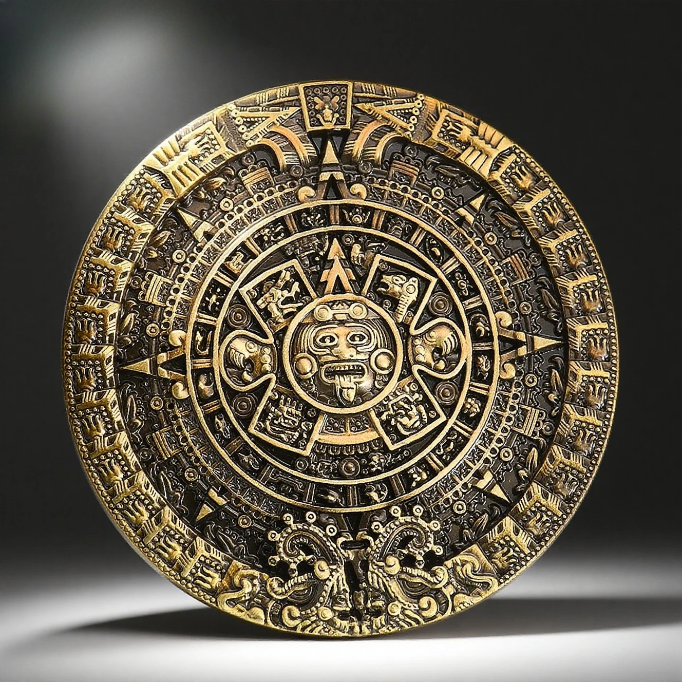 

Ацтекский майянский солнечный календарь с узором, пряжка для ремня, винтажный западный ковбойский пояс из сплава, украшение в стиле ретро, подарок, охотничьи аксессуары