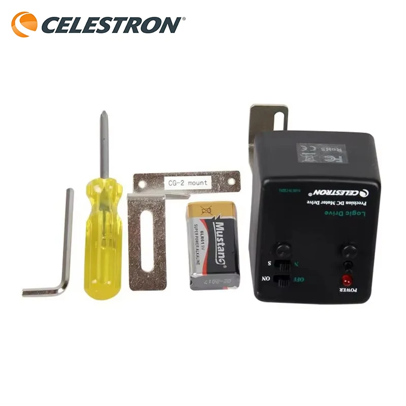 Celestron 93514 RA Single Axis Motor Drive for AstroMaster PowerSeeker EQ1 CG2 CG3 Equatorial Mount Telescope Accessory