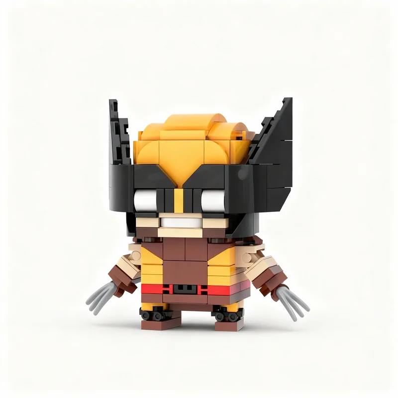 193pcs MOC Wolverine Brickheadz Marvelled Comics Model Building Blocks Construction Toy Christmas Gifts DIY Creative Idea Brick