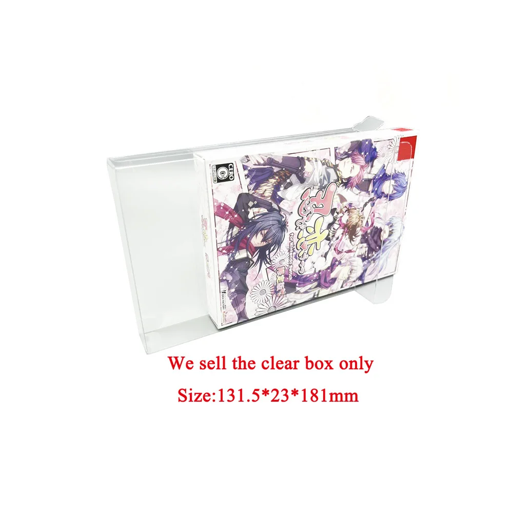 Clear transparent cover box For SWITCH NS Otome Games Display storage PET Box 131.5*23*181mm