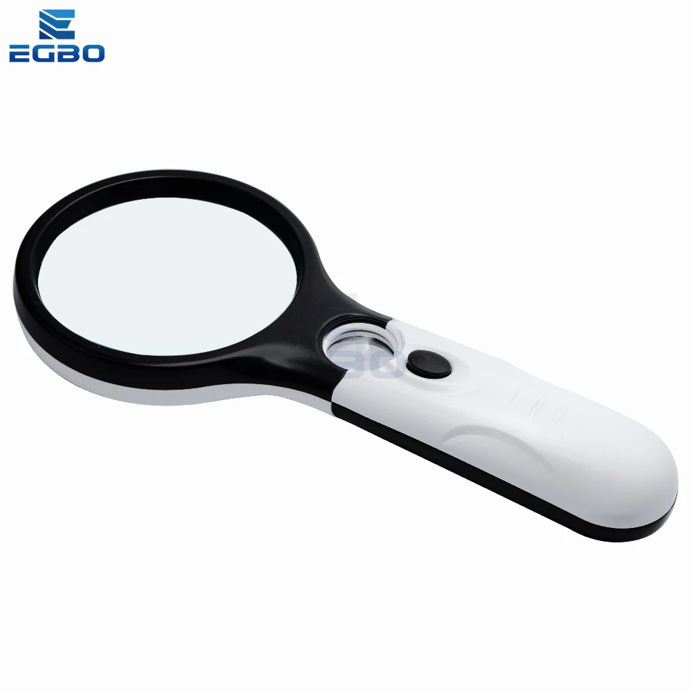 Handheld 3X 45X Illuminated Magnifier Microscope Magnifying Glass Aid Reading for Seniors loupe Jewelry Repair Tool With 3 LED