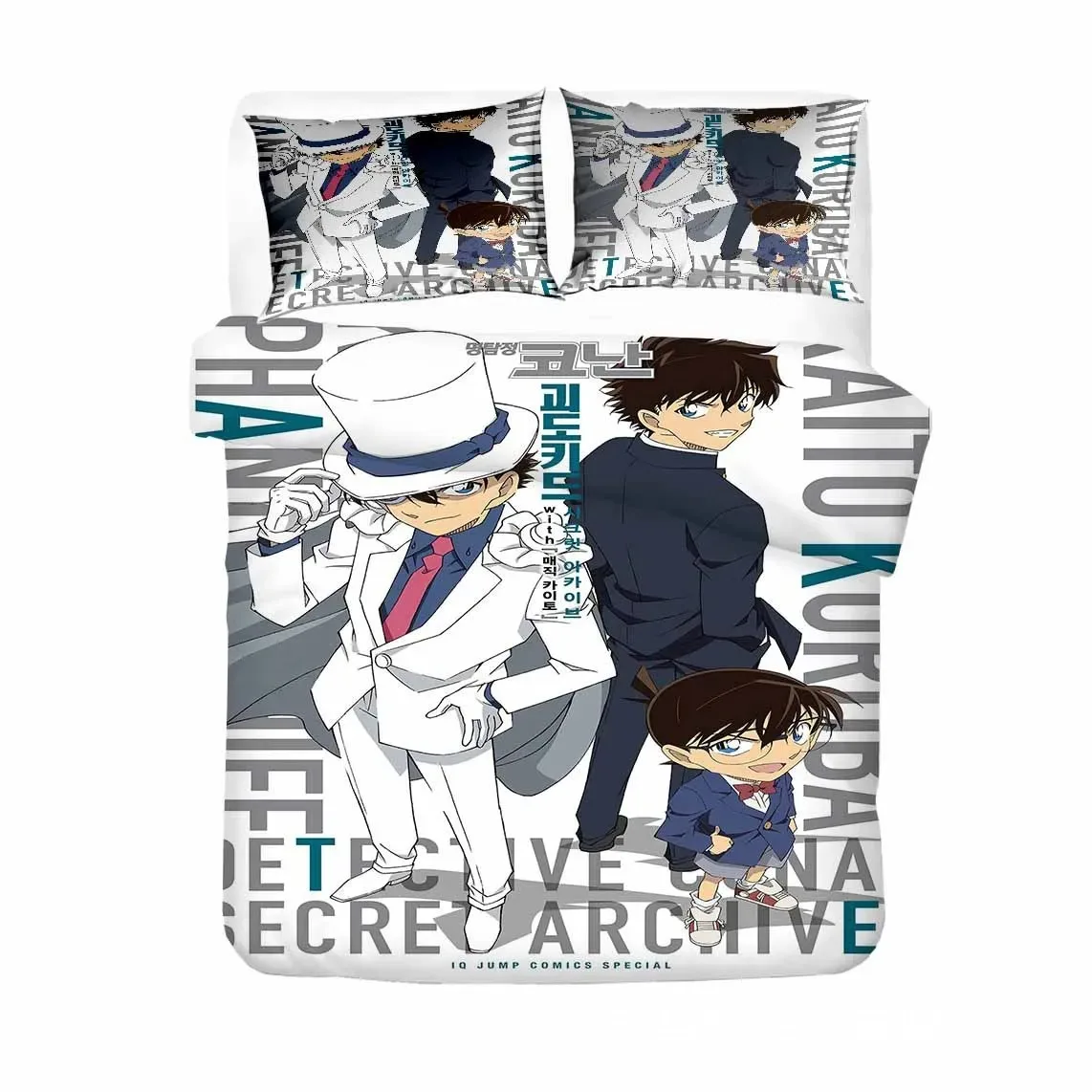 

Anime Detective Conan Shinichi Bedding Set Boys Girls Twin Queen Size Duvet Cover Pillowcase Bed Kids Adult