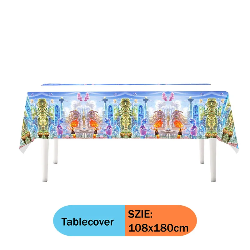 ديزني عنصري حفلة عيد ميلاد ديكور أدوات المائدة القابل للتصرف لوحة مفرش المائدة كعكة توبر راية عنصري صبي طفل لوازم الحفلات #5