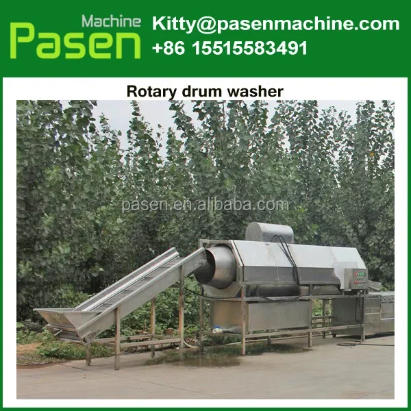 Wasmachine voor fruit- en groentetrommel / roterende trommelwasmachine