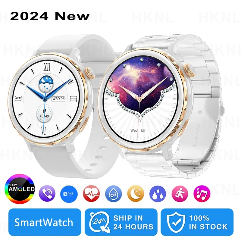 

2024 Smart Watch For Women Luxury Original Smartwatch Women's Wristwatch Fitness Bracelet Ladies Watch Digital Electronics Clock