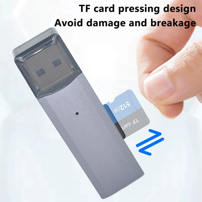 2 In 1 USB Type-C 3.0 2.0 Micro SD TF Card Reader Data Transmission 5Gbps For PC Laptop Phone Card Reader For Mac OS Windows