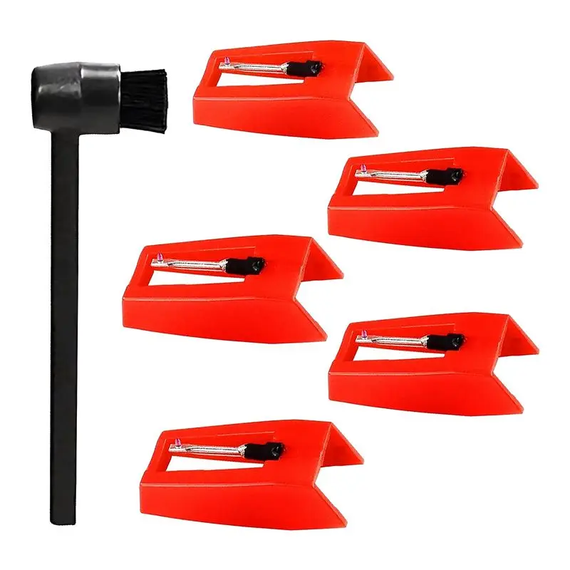 

ONGE Vinyl Record Player Needles Replacement Turntable Record Needles With Stylus Cleaner Brush Kit For Phonograph