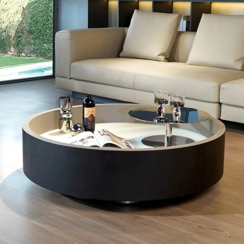 

Modern Simple Light Luxury Round Coffee Table Creative Personality Minimalist Villa Living Room Furniture